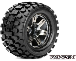 Rhythm 1/10 Monster Truck Tire Chrome Black Wheel with 0 Offset photo