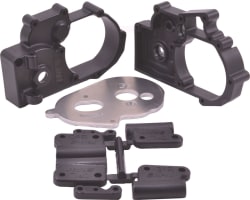 Gearbox Housing & R Mounts Black:TRA 2WD Vehicles photo