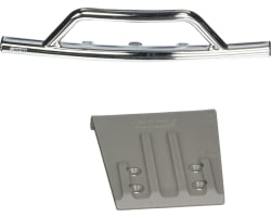 Front Bumper & Skid Plate Chrome/Gray: Slash photo
