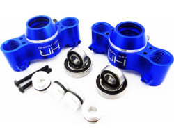 Aluminum Axle Carriers W/ Bearings & Carbon Arms (Blue) - Tra photo