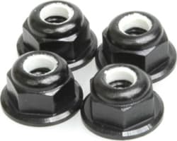 M4 Nyloc Wheel Nut - Black Alloy  pk4 photo