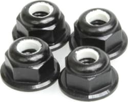 M4 Nyloc Wheel Nut - Black Alloy pk4 photo