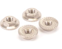 Titanium Low Profile M4 Serrated Nut pk4 photo