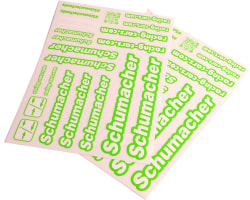 Schumacher Decal Sheet - Neon Green - Pk2 photo