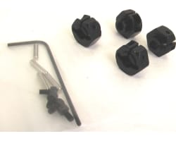Aluminum 12mm Clamping Hex Wheels Hubs (Black)(4) photo
