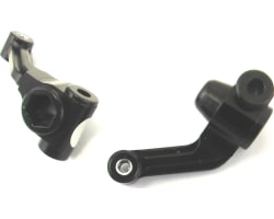 Black Alum. Steering Arm SC10 photo