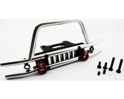 Tubular Front Bumper with Winch & Light Mount. photo