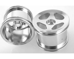 Losi Mini-T 1.0 Aluminum Silver Front Aluminum Compass Wheels photo