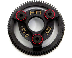 Hardened Steel Spur Gear (72t 48p)(Red) - TRA photo