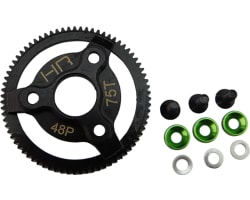 Hardened Steel Spur Gear (75t 48p)(Green) - TRA photo
