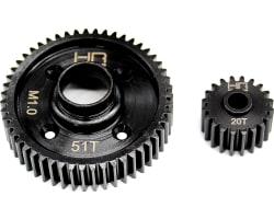 Steel Center Diff Gear Set 20/51T Mod 1  photo