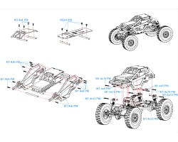 Aluminum Rock Racer Conversion Chassis (black) - SCX24 photo