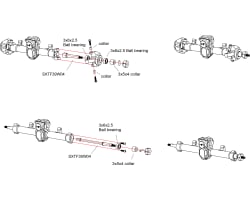 Replacement Front Axles for SXTF39W04 photo
