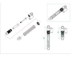 Conversion Threaded Tele shock Kit Scx24 photo