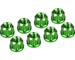 Green Aluminum M2 Flanged Wheel Nuts SCX30 photo
