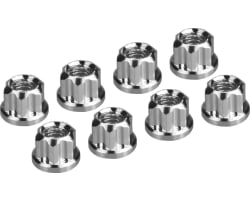 Silver Aluminum M2 Flanged Wheel Nuts SCX30 photo