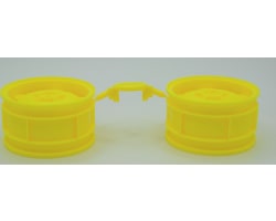 Rear Buggy Wheels: Tt-02b Fluorescent Yellow (2 Pieces) photo