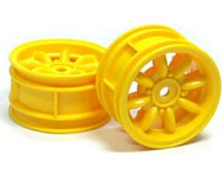 TAM49040 RC Mini Cooper Wheels Yellow - 2 pieces photo