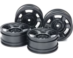 CC-02 6-Spoke Wheels Black 26mm Offset +4 4pc photo