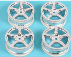 RC 24mm 5 Spoke Wheel 4 pieces - Metal Plated/+0 photo