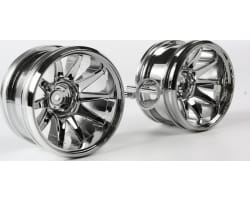 RC Gf-01 10-Spoke Wheels - Chrome Plated photo
