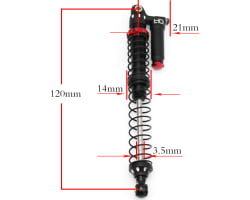 120mm Aluminum Piggyback Shocks Adjustable photo