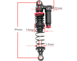 80mm Aluminum Piggyback Shocks Adjustable photo