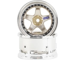 Drift Element 5 Spoke Drift Wheels (Triple White w/Silver Rivets photo