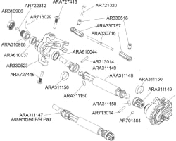 CV Splined Driveshafts Arrma 4S V2 photo