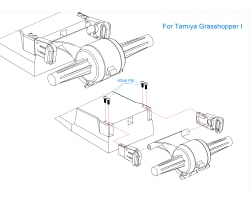 Aluminum Rear Hanger 10mm Long Tamiya Hornet Grasshopper photo