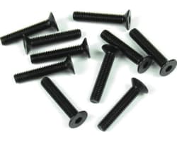 M3x16mm Flat Head Screws- Black 10 Pieces photo