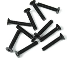 M3x18mm Flat Head Screws (Black 10 pieces) photo