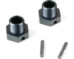 Wheel Hubs (+2mm offset 17mm gunmetal ano w/pins 2 pieces) photo