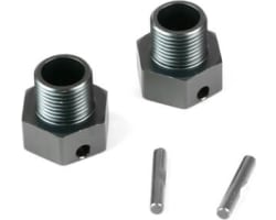 Wheel Hubs (+4mm offset 17mm gunmetal ano w/pins 2 pieces) photo