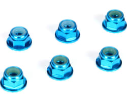 4mm Aluminum Serrated Lock Nuts Blue 6 photo
