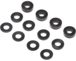 M3x6.5mm Caster Block Aluminum Washer Set Black 4 ea photo