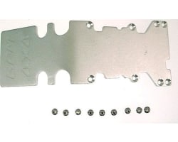 TRA T-Maxx Silver Aluminum 3mm Rear Skid Plate photo