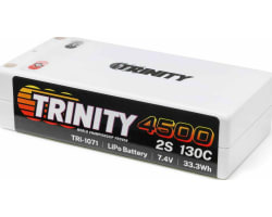 4500mah 2S 7.4V 130C Shorty Battery 5mm Bullets photo