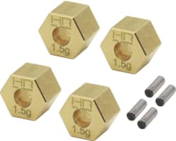 Brass Stock Wheels hub+1.5mm wide hex TRX4-M photo