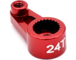 Aluminum Servo Horn 24t 1/16 TRA (Red) photo