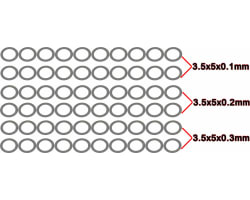 3.5x5mm Steel Shims 0.1x20 0.2x20 0.3x20 (60) photo