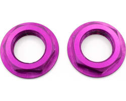 Aluminum Purple Flanged M17 23mm Hex Lock Nut (2) photo