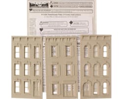 1/87 Townhouse Flats - 3 Fronts Only - HO Scale Kit photo