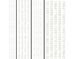 Railroad Gothic Numbers White photo