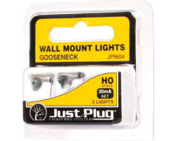 Woojp5654 Ho Scale Wall Mount Lights Gooseneck photo