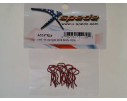 Red bent Body Clips 23.3mm long 1.2mm wire (10) photo