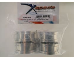 Silver Aluminum 1/14 Tamiya Tractor Rear Wheels photo