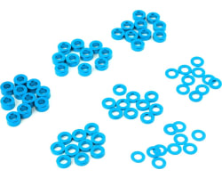 3x0.25/0.5/1.5/2/2.5/3mm Flat Washer Set (Blue) (70) photo