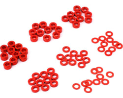 3x0.25/0.5/1.5/2/2.5/3mm Flat Washer Set (Red) (70) photo