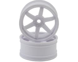 6-Spoke Drift Wheels (White) (2) (5mm Offset) photo